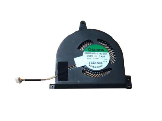 Picture of SUNON EG50050S1-C780-S9A Cooling Fan  DC 5V, P/N:0WKT5Y, DC28000GGSL, DC 5V 0.40A, 4-Wire