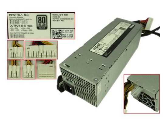Picture of Dell PowerEdge T420 Server-Power Supply F550E-S0, S-0550ADU00-201, 02G4WR
