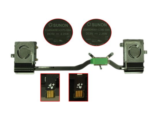 Picture of Lenovo Yoga 5 Pro Cooling Fan  AT122001SS0, 5V 2.25W, 20x4Wx4P, Heatsink 2 Fan