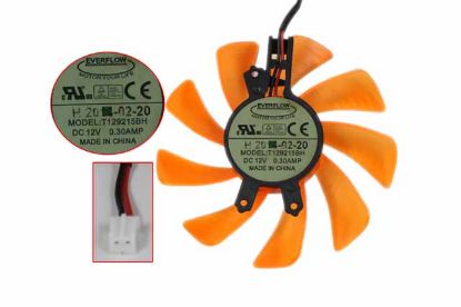 Picture of Everflow T129215BH Server - Frameless / GPU Fan DC 12V 0.30A, W40x2x2, Orange