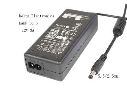 Picture of Delta Electronics EADP-36FB AC Adapter 5V-12V 12V 3A, 5.5/2.5mm, 2P