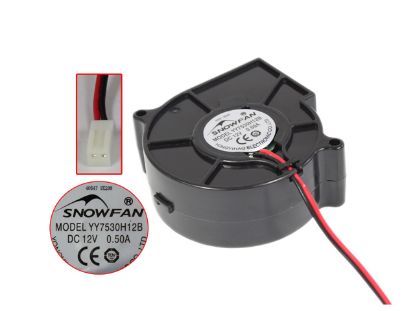 Picture of SNOW FAN / YONGYIHAO YY7530H12B Server - Blower Fan bw75x75x30, 2w, DC 12V 0.5A