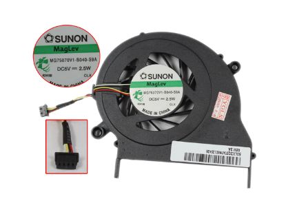 Picture of SUNON MG75070V1-B040-S9A Cooling Fan  MG75070V1-B040-S9A, 35mm, 4-wire 4-pin, DC5V 2.5w
