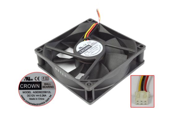 Picture of CROWN AGE09225B12L Server-Square Fan AGE09225B12L