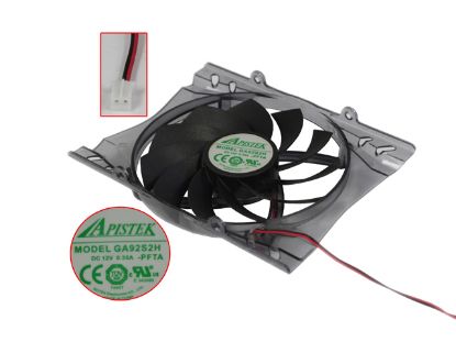 Picture of APISTEK / Rotek  GA92S2H -PFTA	 Server - Frameless / GPU Fan 12V 0.35A, W100x2x2, Size 120 x 94 , Black, Plate