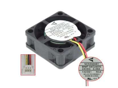 Picture of Melco MMF-04C24DS Server - Square Fan RC4, sq40x40x15, w50x3x3P, DC 24V 0.09A