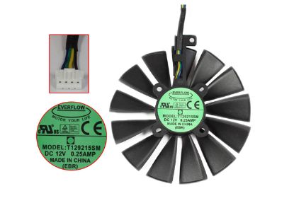 Picture of Everflow T129215SM Server - Frameless / GPU Fan DC 12V 0.25A, W50x4x4, New