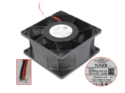 Picture of NMB-MAT / Minebea 08038RA-24P-FB Server-Square Fan 08038RA-24P-FB, 01