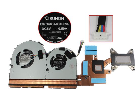 Picture of Lenovo IdeaPad 720-15IKB Cooling Fan  023.1009Y.0011, 5V 0.50 Heatsink 2