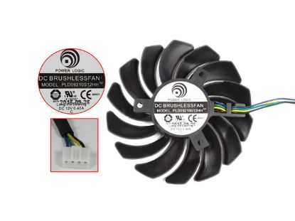 Picture of Power Logic PLD09210S12HH Server - Frameless / GPU Fan DC 12V 0.40V, D86xC40, W60x4x4, black