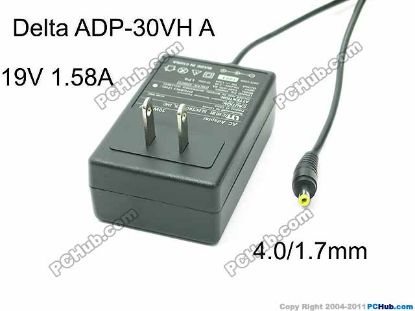 Picture of Delta Electronics ADP-30VH A AC Adapter- Laptop 19V 1.58A, 4.0/1.7mm, US 2P