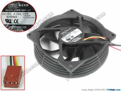 Picture of Cooler Master A9225-22RB-3AP-U7 Server - Round Fan A9225-22RB-3AP-U7, DF9225M12S