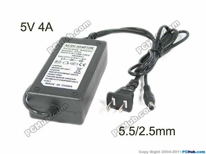 Picture of PCH OEM Power AC Adapter - Compatible NG-0504, 5V 4A 5.5/2.5mm, New