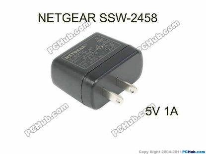 Picture of NETGEAR SSW-2458 AC Adapter 5V-12V 5V 1A, USB Port, US 2P Plug, New