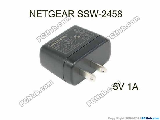 Picture of NETGEAR SSW-2458 AC Adapter 5V-12V 5V 1A, USB Port, US 2P Plug, New