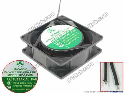 Picture of Bi-Sonic 8P-115HS Server - Square Fan sq80x80x25, 115V 60Hz