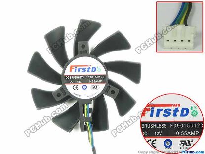 Picture of Firstd FD9015U12D Server - Frameless / GPU Fan w110x4x4, 12V 0.55A