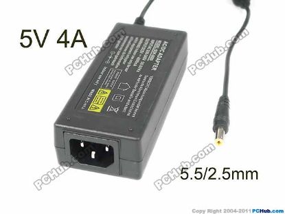 Picture of PCH OEM Power AC Adapter - Compatible SDK-0609, 5V 4A 5.5/2.5mm, C14, New