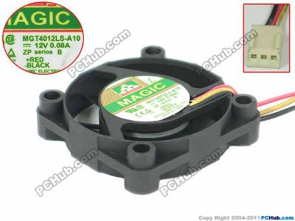 Picture of Protechnic Magic MGT4012LS-A10 Server - Square Fan 12V0.08A, sq40x40x10mm, 50x3Wx3P