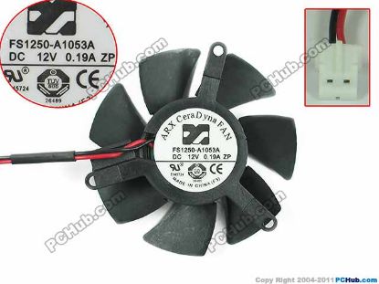 Picture of ARX FS1250-A1053A Server - Frameless / GPU Fan DC 12V 0.19, 50x50x10mm, 2-wire