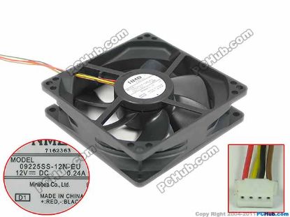Picture of NMB-MAT / Minebea 09225SS-12N-EU Server - Square Fan 09225SS-12N-EU, D1