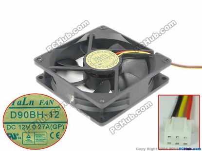 Picture of Y.L FAN / Yate Loon D90BH-12 Server - Square Fan DC12V 0.27A, 92x92x25mm, D90BH-12