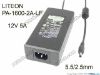 Picture of LITE-ON PA-1600-2A-LF AC Adapter- Laptop 12V 5A, Barrel 5.5/2.5mm, IEC C14, New