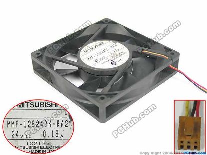 Picture of Toshiba MMF-12B24DH-RA2 Server - Square Fan sq120x120x25, w65x3x3, 24V 0.18A