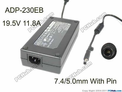 Picture of Delta Electronics ADP-230EB AC Adapter- Laptop 19.5V 11.8A, Barrel 7.4/5.0mm With Pin, IEC C14