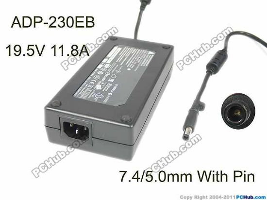 Picture of Delta Electronics ADP-230EB AC Adapter- Laptop 19.5V 11.8A, Barrel 7.4/5.0mm With Pin, IEC C14