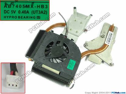 Picture of HP Pavilion dv6 Series Cooling Fan  507124-001, w60x3x3, 5V 0.40A