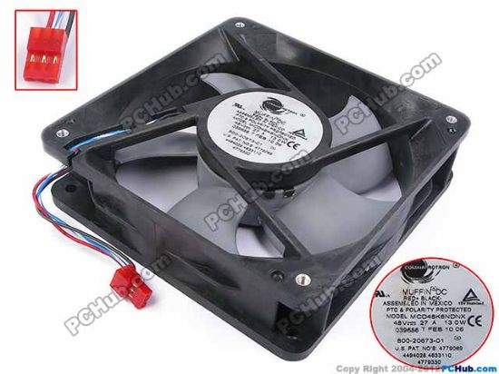 Picture of Comair Rotron MCD48K6NDNX Server - Square Fan sq120x120x32, 65x3x3, 48V 0.27A 13W
