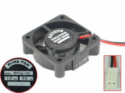 Picture of ELINA FAN HDF4012L-12LB Server - Square Fan sq40x40x10, w60x2x2, 12V 50mA