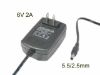 Picture of PCH OEM Power AC Adapter - Compatible WY-0623, 6V 2A, 5.5/2.5mm, US 2-Pin, New