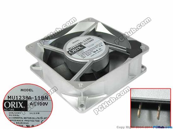 Picture of ORIX MU1238A-11BN Server - Square Fan sq120x120x38mm, 2-wire, 110V 14/13W