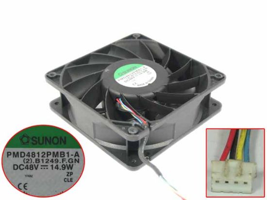 Picture of SUNON PMD4812PMB1-A Server - Square Fan (2).B1249.F.GN, sq120x120x38, 4-wire, 48V 14.9W
