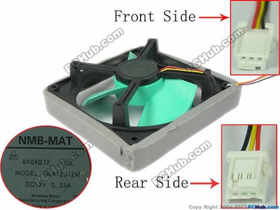 Picture of NMB-MAT / Minebea FBA12J12M Server - Square Fan SJ, SF125x125x50, w3, 12V 0.23A