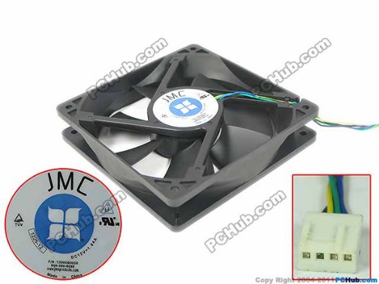 Picture of JMC / DaTech 1225-12 Server - Square Fan 12V1.84A, sq120x120x25mm, 4W