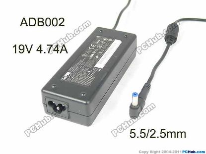 Picture of Acbel Polytech ADB002 AC Adapter- Laptop 19V 4.74A, 5.5/2.5mm, 3P