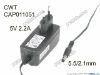 Picture of CWT / Channel Well Technology CAP011051 AC Adapter 5V-12V 5V 2.2A, 5.5/2.1mm, EU 2P Plug, New
