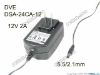 Picture of DVE DSA-24CA-12 AC Adapter 5V-12V 12V 2A, 5.5/2.1mm, US 2P Plug, New