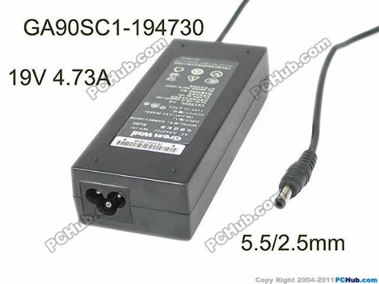 Picture of Great Wall GA90SC1-194730 AC Adapter- Laptop 19V 4.73A, 5.5/2.5mm, 3P