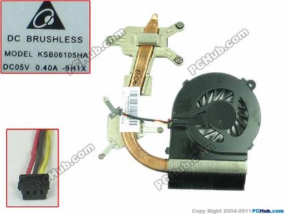 Picture of Delta Electronics KSB06105HA Cooling Fan  KSB06105HA -9H1X, 617623-001,617029-001