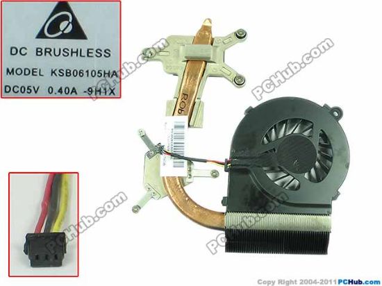 Picture of Delta Electronics KSB06105HA Cooling Fan  KSB06105HA -9H1X, 617623-001,617029-001