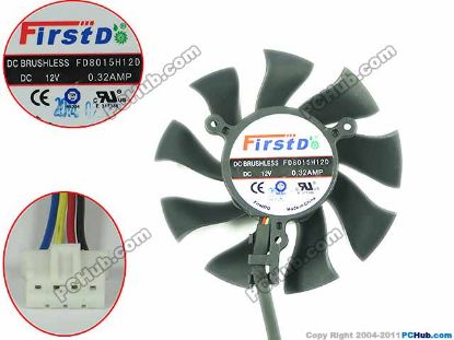 Picture of Firstd FD8015H12D Server - Frameless / GPU Fan FD8015H12D, 4-Wire