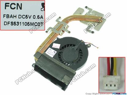 Picture of Forcecon DFS531105MC0T Cooling Fan  DFS531105MC0T, FBAH, 3CZQSTMTNA02