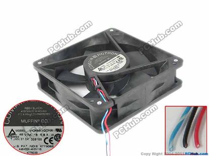 Picture of Comair Rotron MC48B3QDNX Server - Square Fan MC48B3QDNX, 3-Wire