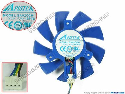 Picture of APISTEK / Rotek GA82O2H Server - Frameless / GPU Fan GA82O2H, -PFTE, Blue