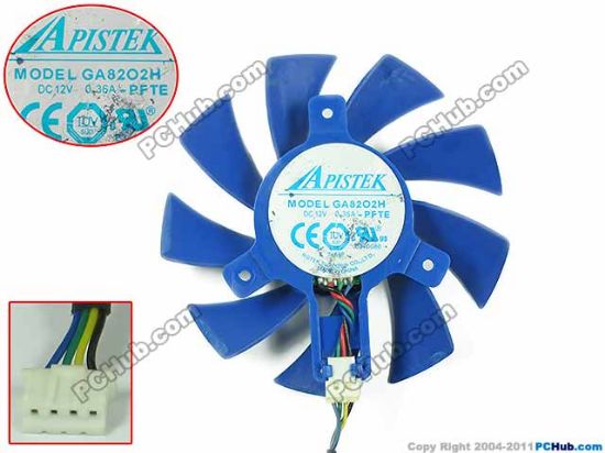 Picture of APISTEK / Rotek GA82O2H Server - Frameless / GPU Fan GA82O2H, -PFTE, Blue