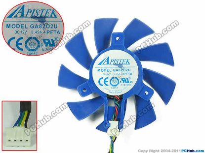Picture of APISTEK / Rotek GA82O2U Server - Frameless / GPU Fan GA82O2U, -PFTA, Blue